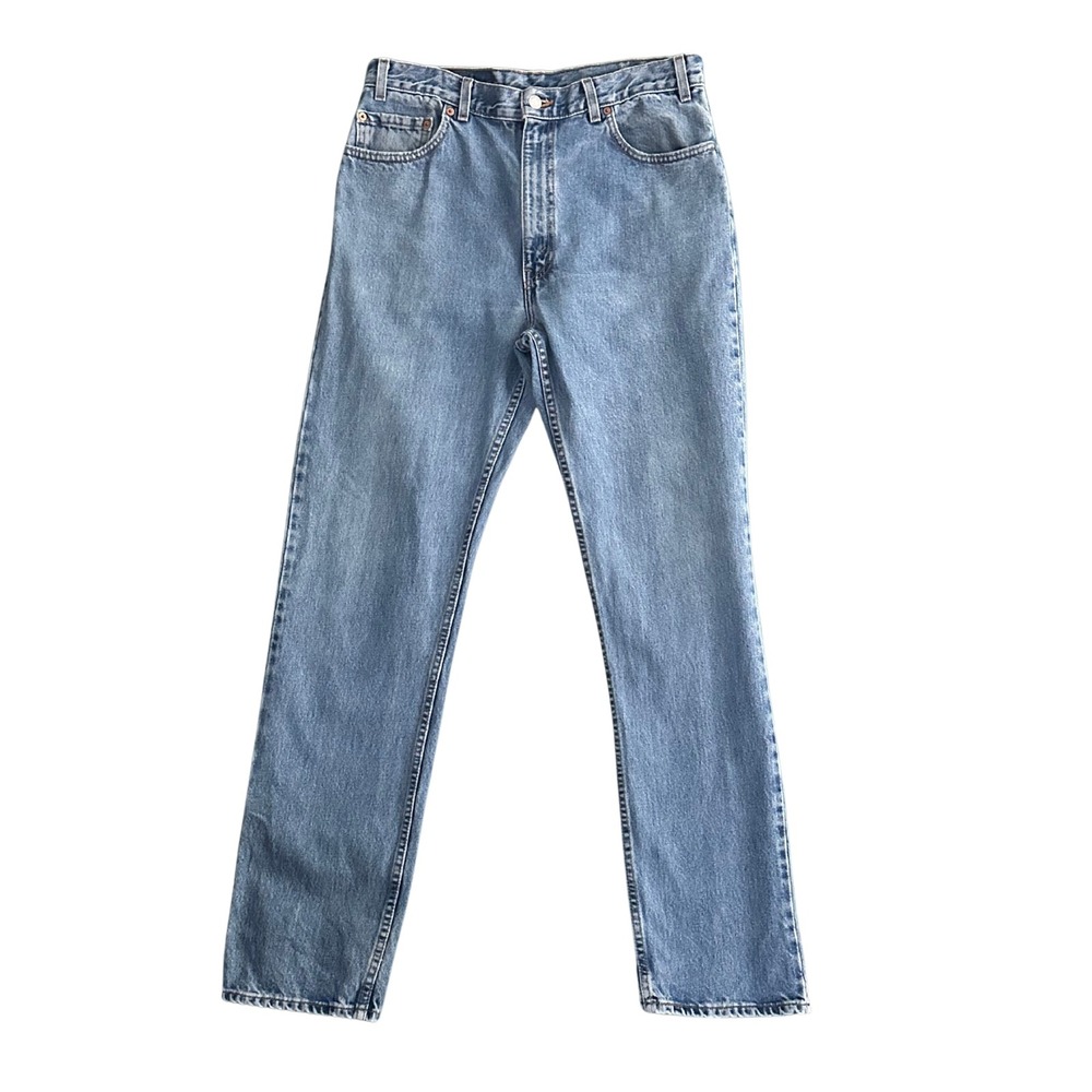 Vintage Levis 505 Jeans Regular Fit Mens 36x34 (Fits 34x34) Light Made in USA